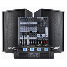 斯維基尼HY-600音響（10英寸號角音箱2只，8路專業(yè)調(diào)音臺臺，600w純后級功放臺，一拖四雙手持雙鵝頸話筒1套）